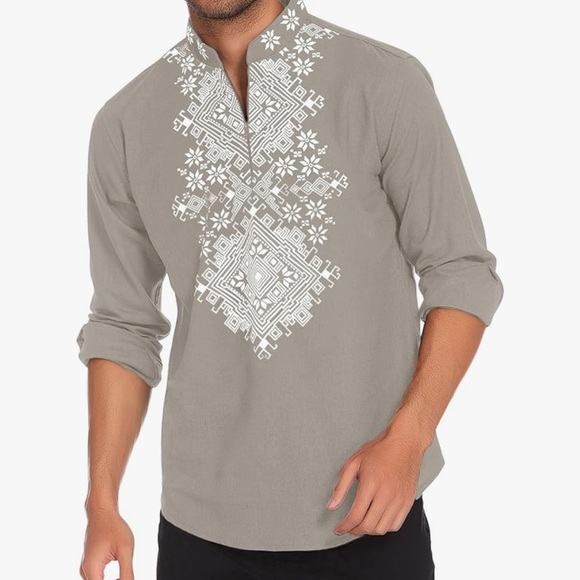 Amazon Other - COOFANDY Men’s Vyshyvanka Long Sleeve